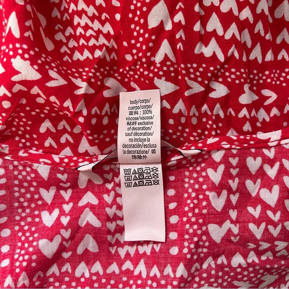 Victoria’s Secret Red & White Heart Print Tie Front Kimono Robe One Size Women’s - Picture 11 of 12